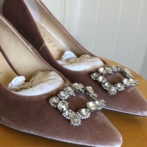 Sole Society Edilina Pump: mahogany rose velvet - BRAND NEW!